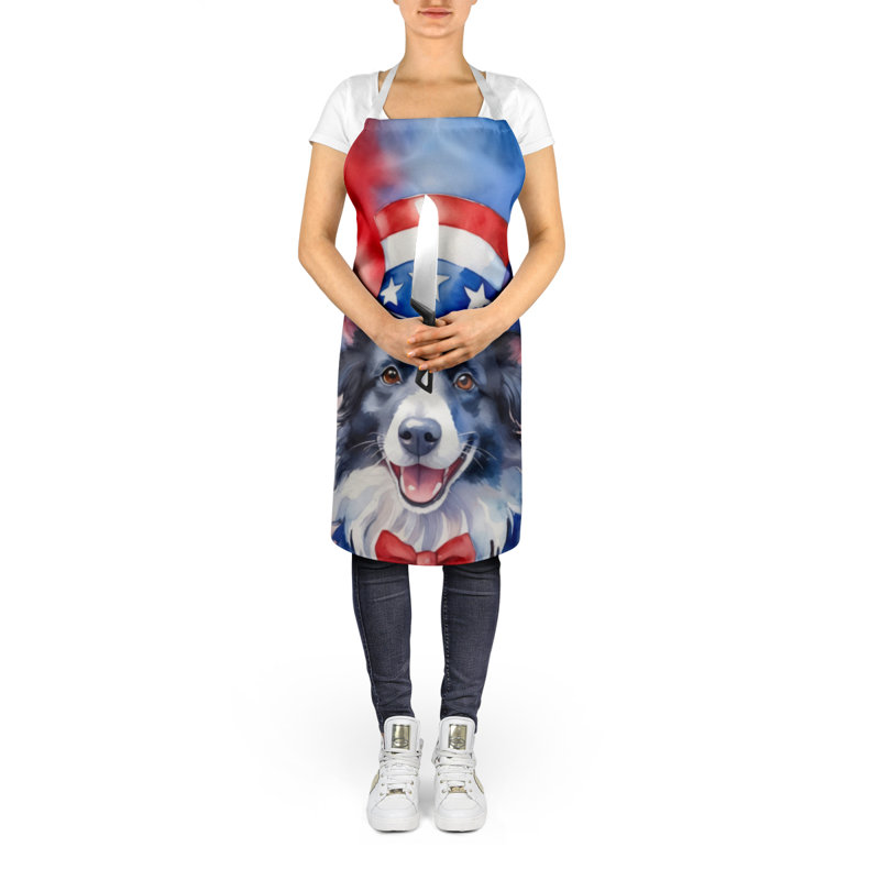 Patriotic American Apron, Border Collie