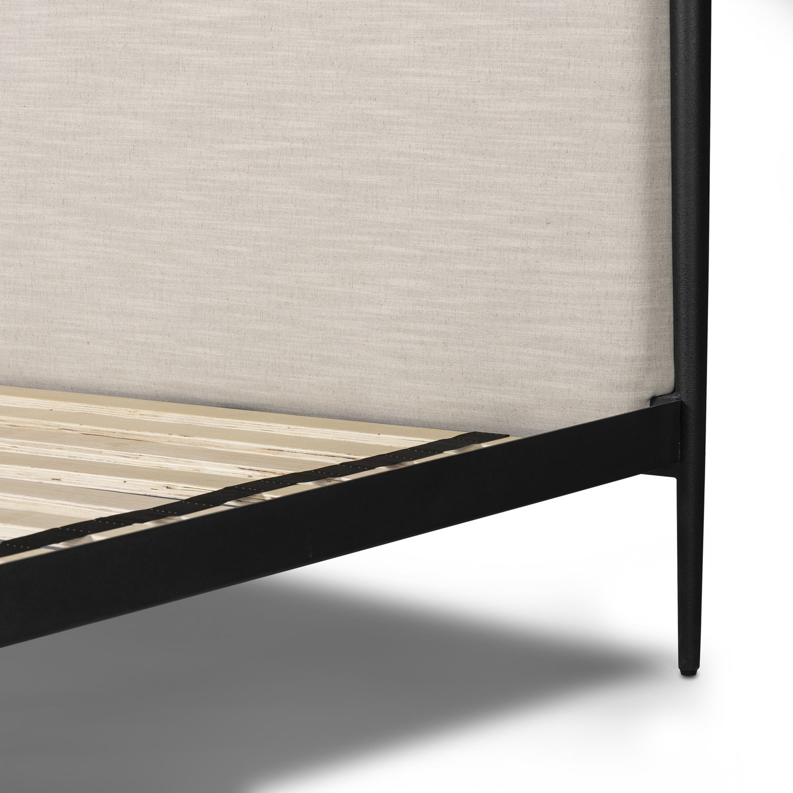 Modella Linen Upholstered Canopy Bed, King