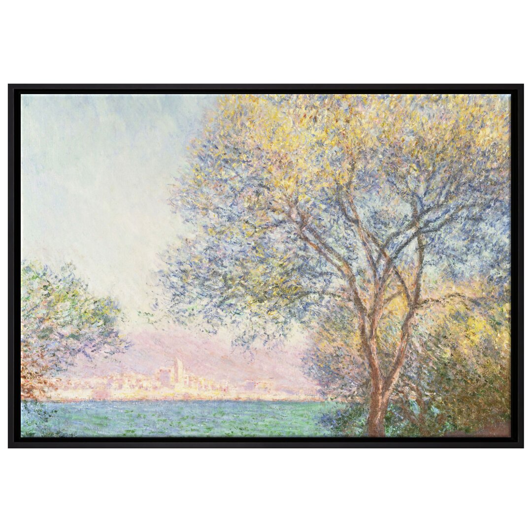 Gerahmter Kunstdruck Leinwandbild Antibes, Blick vom Salis Garten von Claude Monet