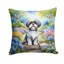 Shih Tzu Spring Path Throw Pillow-99813751