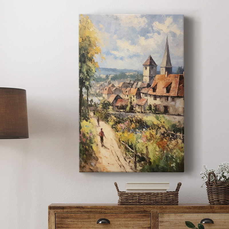 Paysage rétro XCII - galerie Cavas sur mesure, H 36 po x l 24 po