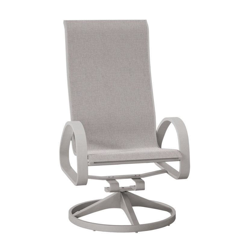 Fauteuil de patio pivotant Hiraku, Gris chaleureux texturé, Oursin