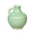 Light Green Ceramic Vase with Handle, 6-Inch