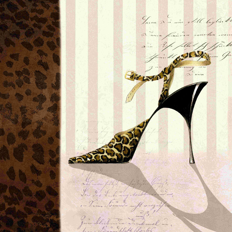 Cheetah Heels - Impression sur toile tendue, H 12 po x l 12 po