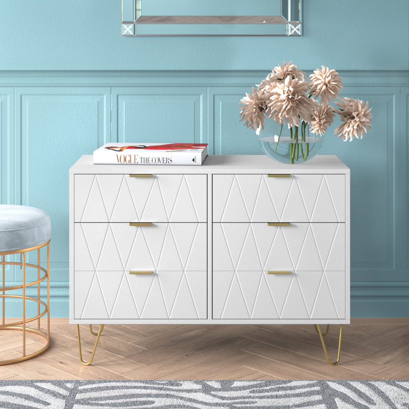 Commode double l 39,4 po Marable, Blanc