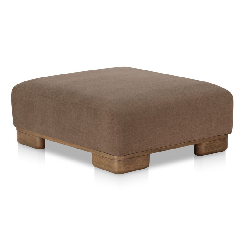 Beau OTTOMAN PERFORMANCE FABRIC OATMEAL, Brown