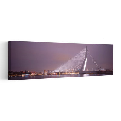 Art contemporain, pont sur le pont Érasme, Rotterdam, Holland, Pays-Bas
