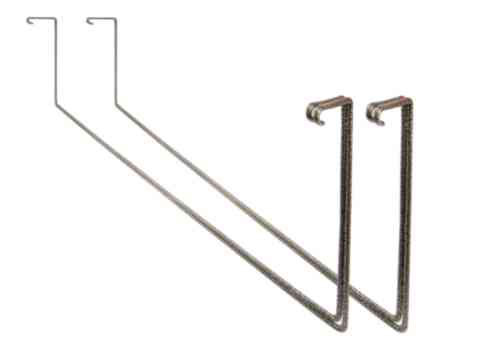  Ensemble de support de rangement pour tablette de plafond, Enduit imitant le métal frappé