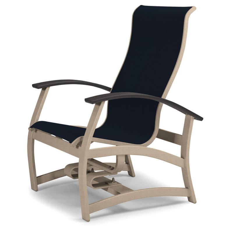 Belle Isle Outdoor Swivel Lounge Chair, Classic Graphite P30, Textured Beachwood, Navy 13D Sunbrella®