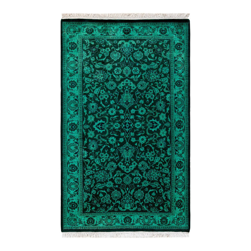 Fine Vibrance One-of-a-Kind 3'2" X 5'2" Hand Knotted Area Rug