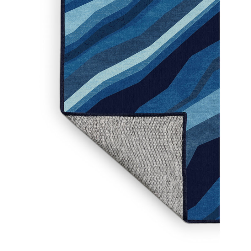 Tapis géométrique moderne et contemporain lavable à la machine Newberry Enlil, 3 X 5