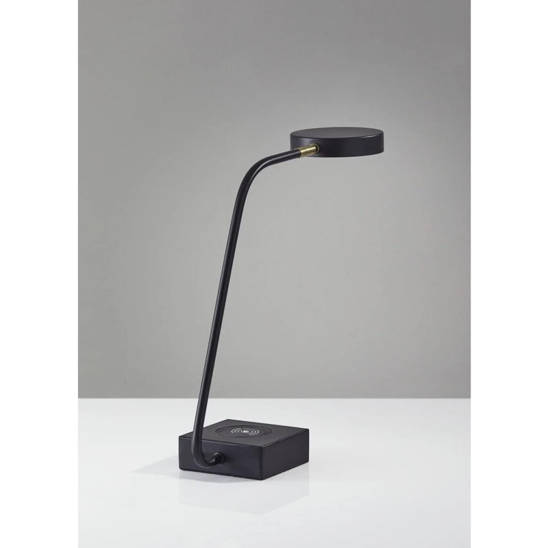 Adesso Conrad LED Desk Lamp With Wireless Charging Pad, USB Port, And Adjustable Task Light