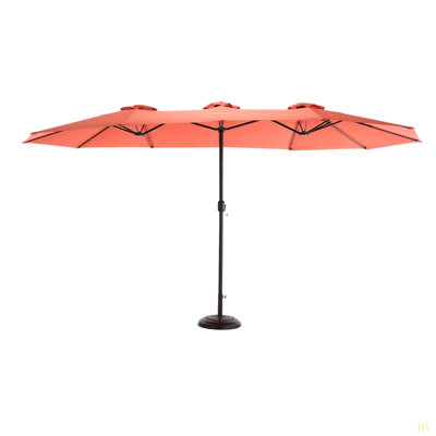 14.8 Ft Double Sided Outdoor Umbrella Rectangular Large With Crank (No Base)