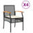 Lark Manor Patio Chairs With Cushions 2 Pcs Poly Rattan Acacia Wood-1467274570