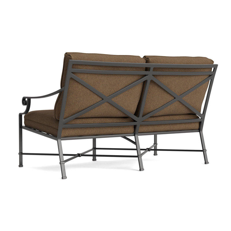 Venetian Outdoor 2 - Seat Loveseat, Fusion Moccasian, Textured Pewter