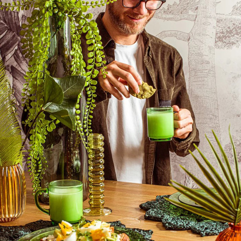 Tasse à café en verre trempé, Vert