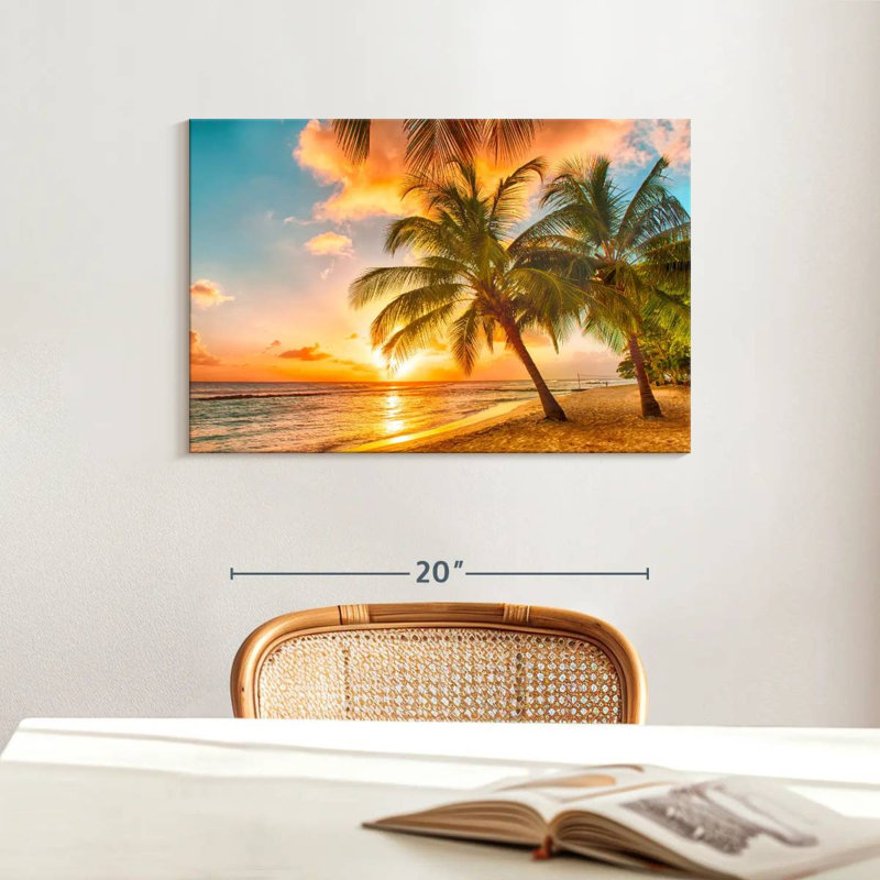 Impression sur toile Barbados Island, L 16 po x H 24 po
