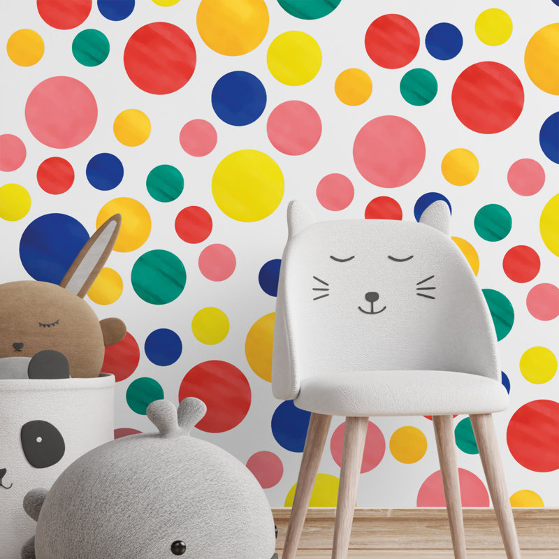 Circle Rainbow Kids Wall Sticker, Yellow/Green