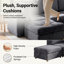 Canapé modulaire 8 pièces, canapé en U surdimensionné avec rangement caché pour les sièges, ensemble de salon convertible en chenille confortable-319342949