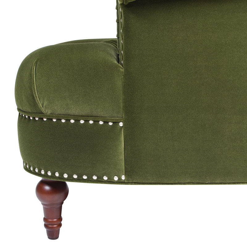 Mercer Velvet Armchair, Olive Green Velvet