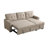 82" Modern Reversible Sleeper Sectional Pull Out Sofa Bed With Storage Chaise-1490602685