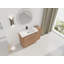 Meuble-lavabo autoportant de 48 po avec lavabo en céramique blanche et 1 petite armoire de rangement, porte à fermeture en douceur-126233534
