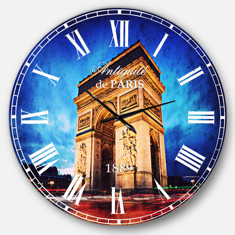 Arche de Triomphe à Paris - Horloge murale campagne française, Surdimensionné