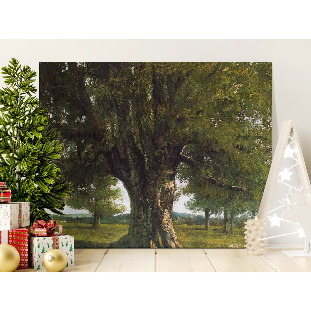 Majestic Old Oak Tree Painting Canvas Print, Timeless Nature Landscape Wall Art, Forest Art Lover Gift, Grand Tree Rustic Decor