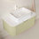 Meuble-lavabo de salle de bain 36 po avec lavabo, armoire de rangement de salle de bain à bords arrondis flottants avec tiroir, lavabo rectangulaire en céramique blanche, sans robinet, pré-assemblé