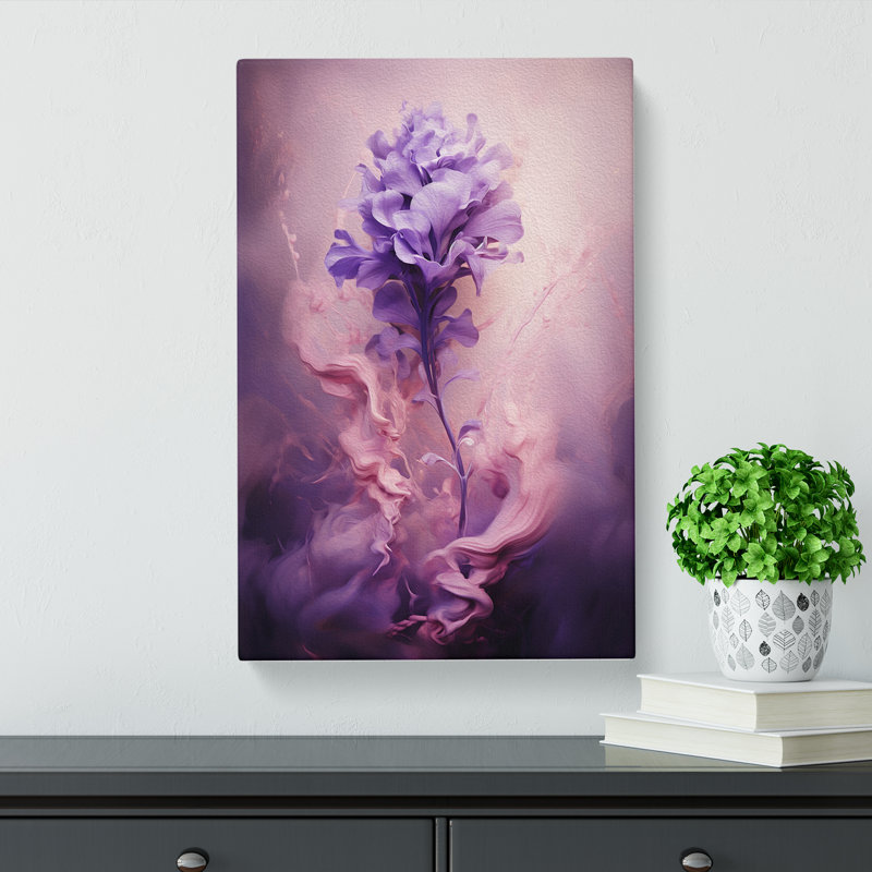 Lavender Flower Conceptual - Wrapped Canvas, 60cm H x 40cm W x 3cm D