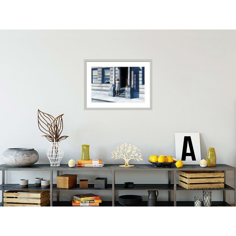 Summertime by Edward Hopper -Framed Giclee Print, 21.88" H x 29.5" W