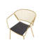 Boghos 44cm H Metal Slat Back Armchair-628015687
