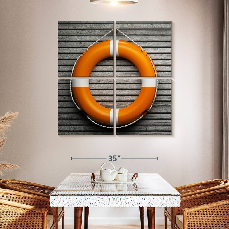 Aletra Orange Life Ring, 45" H x 45" W