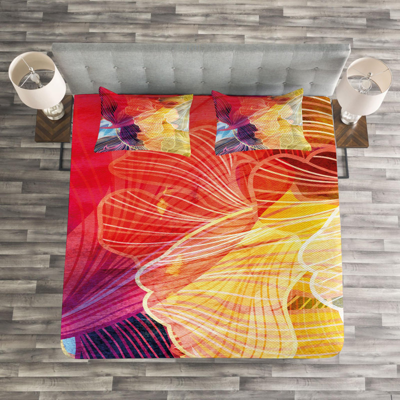 Modern & Contemporary Polyester Coverlet, Queen Coverlet + 2 Shams