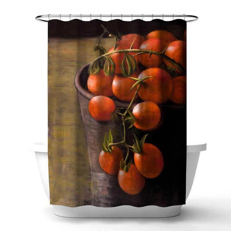 Shower Curtain GA56 – Polyester Shower Curtain, Dye Sublimation Print, 71" W × 74" L