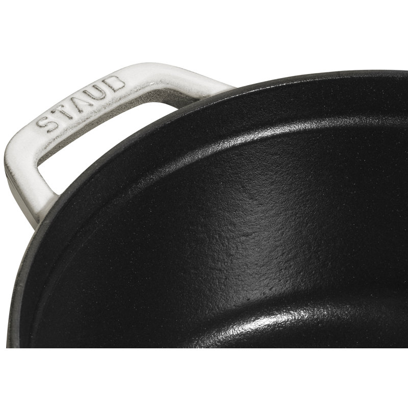 La Cocotte Cast Iron Round Cocotte, White Truffle, 7 quarts