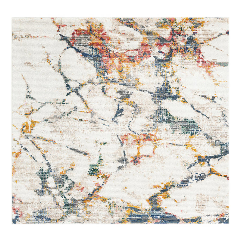 Caparro Abstract Indoor Rug, Square 7'3"