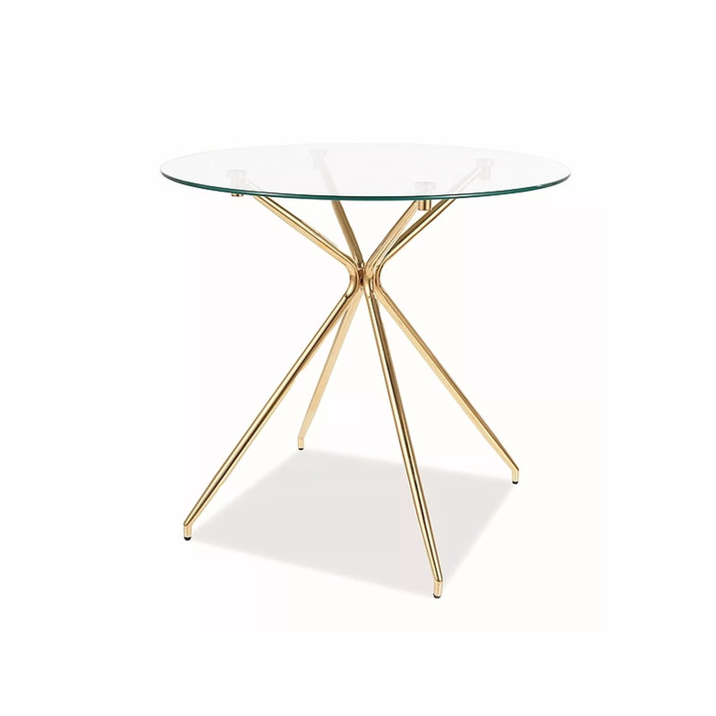 Aimiee Round Glass Top Dining Table