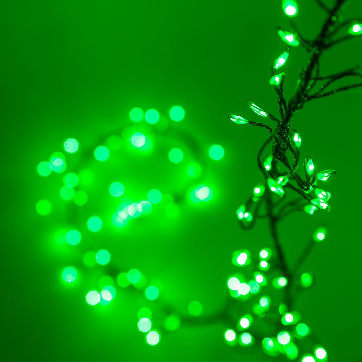 96'' LED String Lights, Green