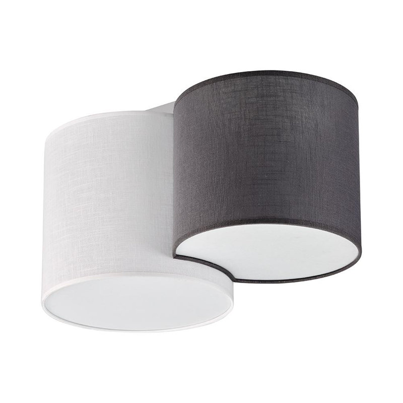 Kendry Flush Mount, Black/White