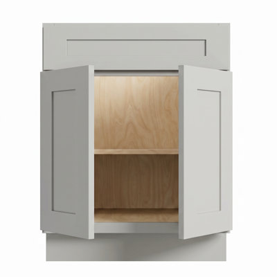 Armoire de cuisine Modern Shaker, cadre en bouleau massif et boîte en contreplaqué, glissières et charnières à fermeture en douceur, tailles modulaires pour une disposition personnalisée (12 po à 42 po)