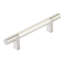 Emtek Select Cabinet Pull 4" C-C, Rectangular Bar Stem, Smooth Bar-984430453