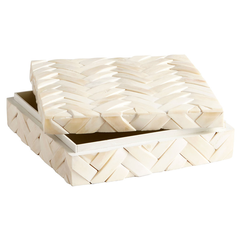 Cumberland Handmade Bone China Decorative Box, 2.75" H x 9" W x 9" D