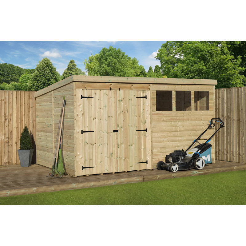 Shiplap Pent Wooden Shed, 12ft. W x 8ft. D