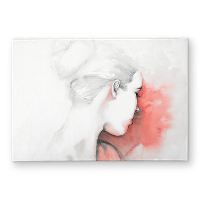 Pastel Woman Figurative Door Mat | Indoor Outdoor Home Decor