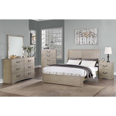 Rustic Style Bed Two Panel Headboard