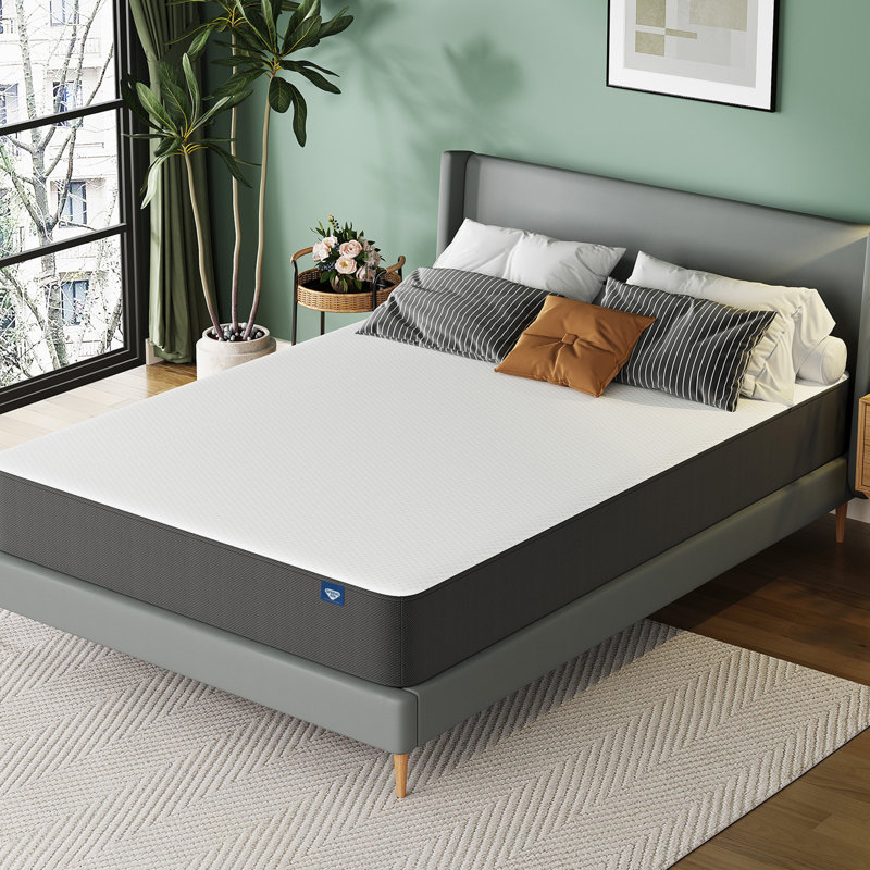 Shelburn 10" Medium Foam Mattress with Cooling Gel & Smooth-Top Design, Made in USA, King