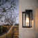 Olar Classic Outdoor Wall Sconce 1 Light Rectangular Metal Frame and Glass Shade Warterproof