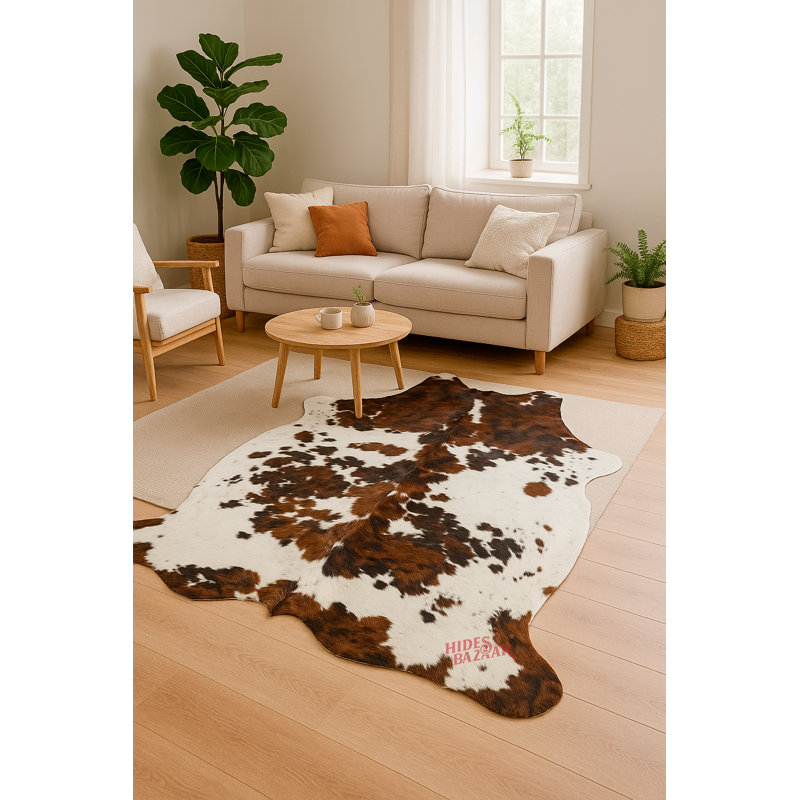 Tapis en cuir novice avec envers antidérapant Traniqua, Nouveauté 5 pi x 7 pi