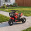 Moto pour tout-petits à finition rouge avec roues à traction élevée, musique, klaxon et phares, L 33,75 x l 16,5 x H 20,5